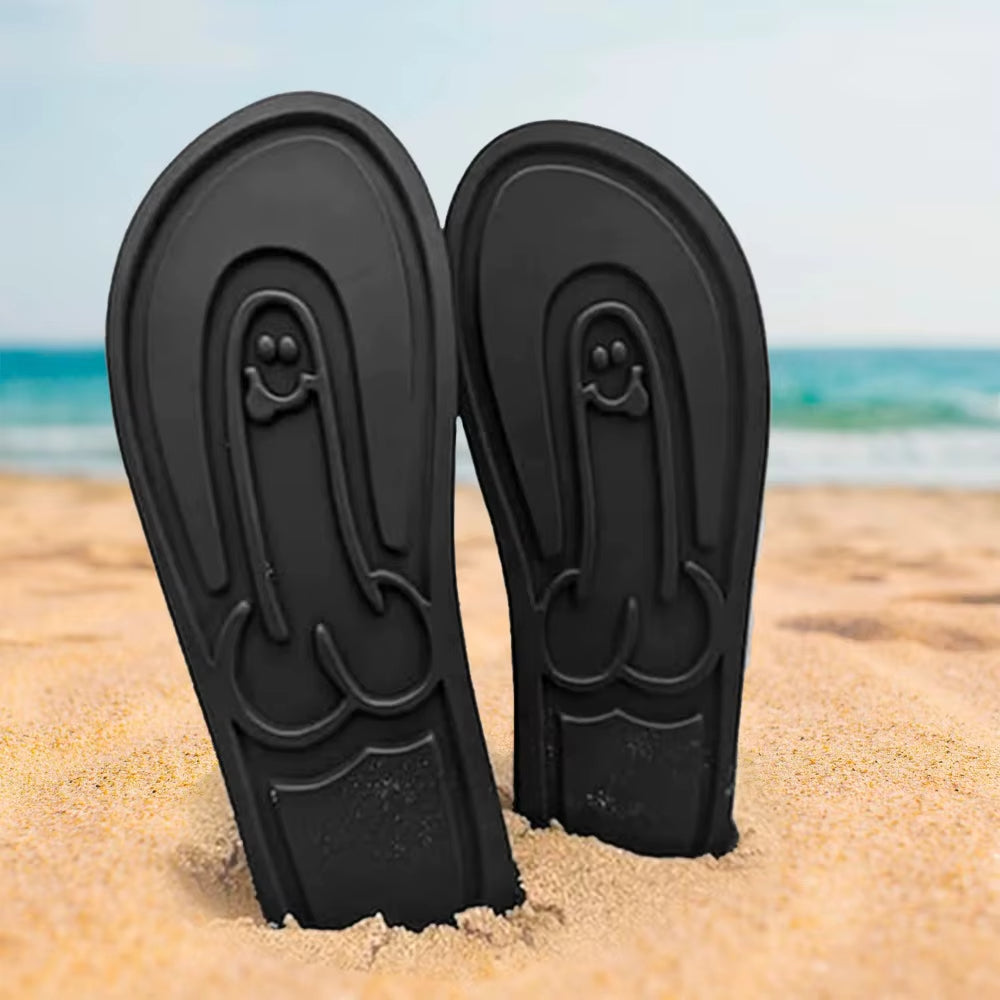 Person wearing the flip-flops