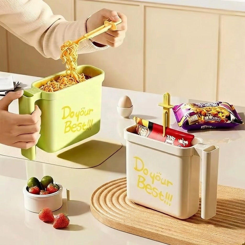 Instant Noodle Ready Bowl holding a noodle packet as a creative gift idea
