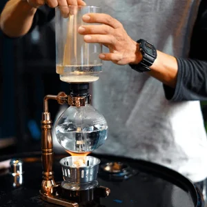 Captivating glass siphon coffee maker for a unique brewing experience