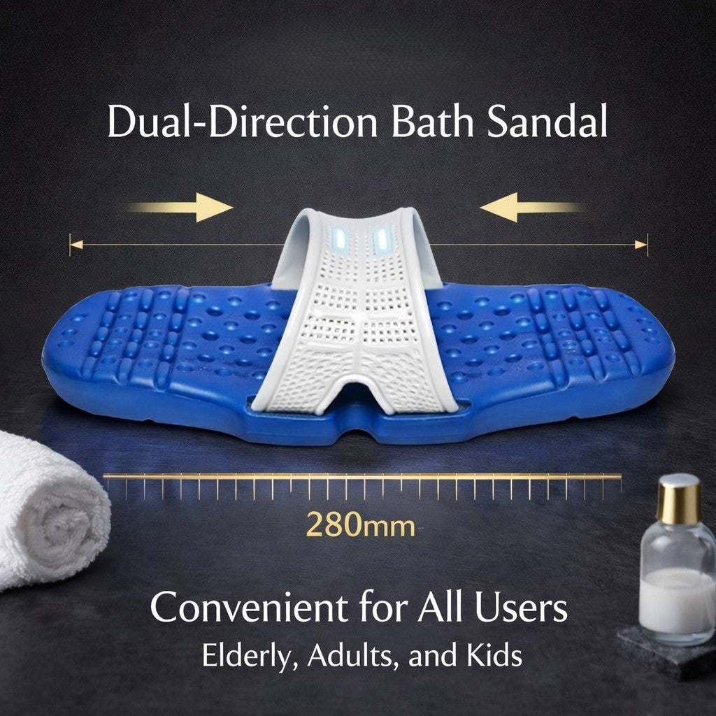Close-up of the textured massage surface on the unique slippers