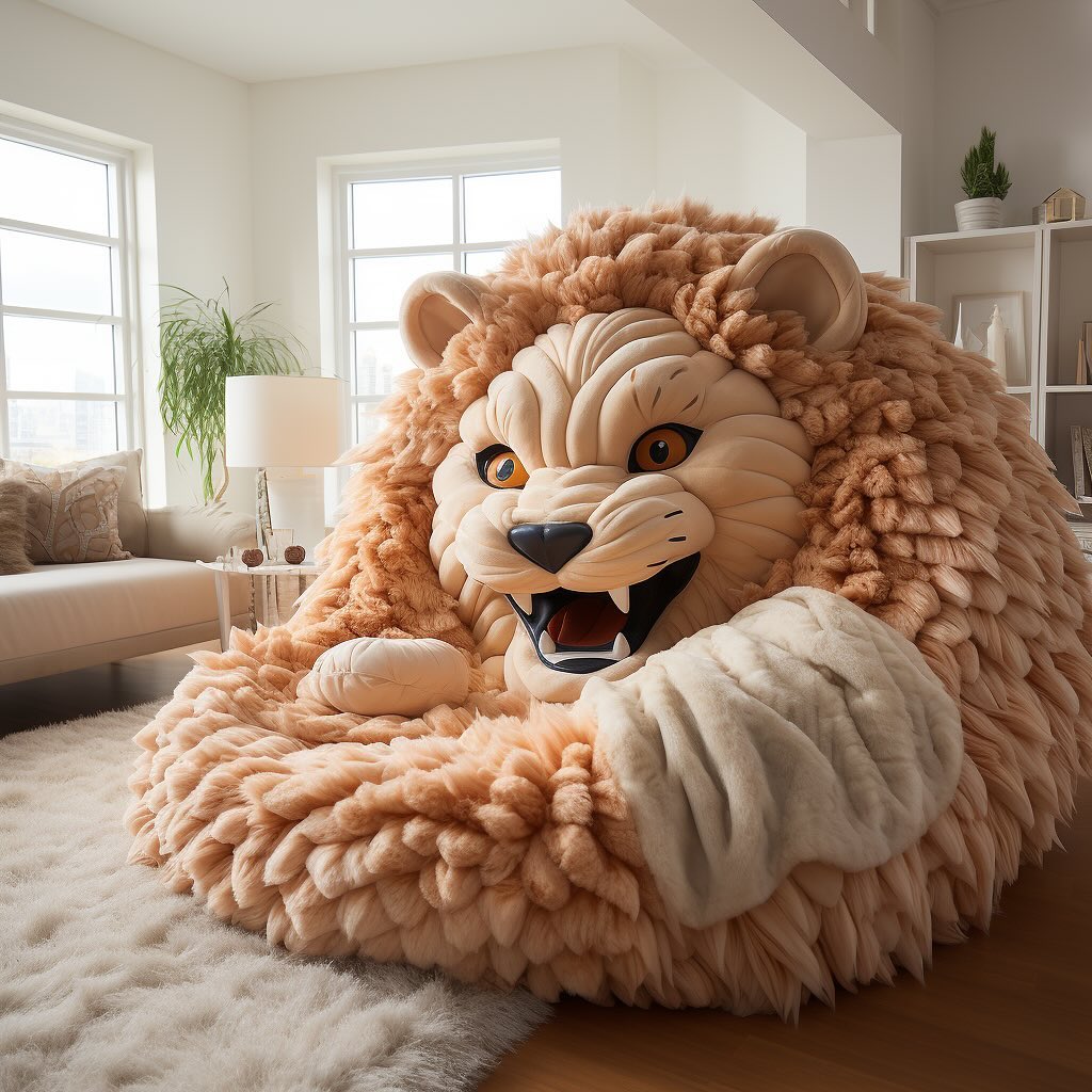 The giant teddy bear bed as a quirky gadget for a modern living space