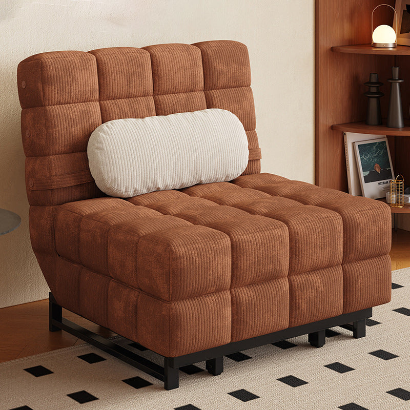 The multifunctional lounger shown as a chic armchair, a great gift for a minimalist home.
