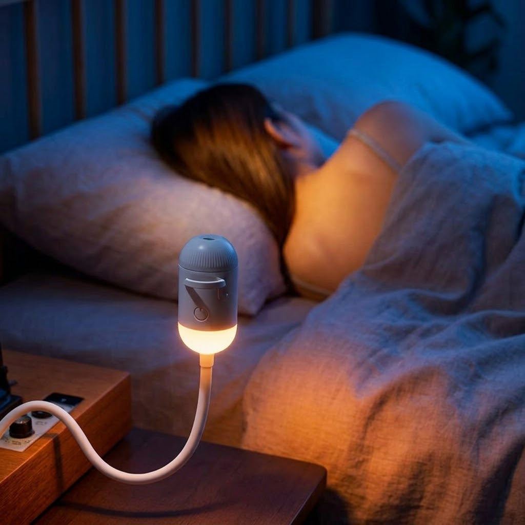 Galaxy Dream Projection Night Light creating a calming atmosphere in a bedroom