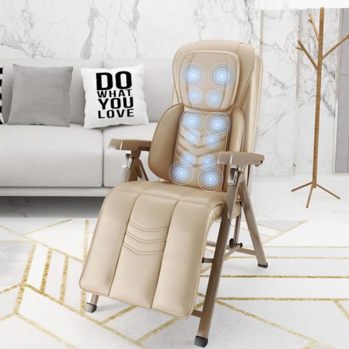Luxury electric reclining leather lounge massage chair