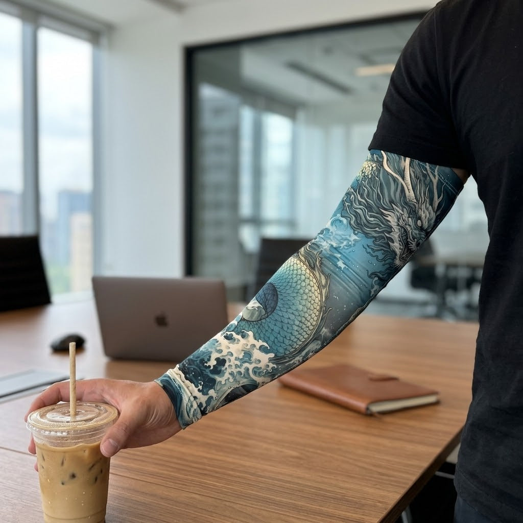 Wild Print Quick-Dry Cooling Arm Sleeves for outdoor activities