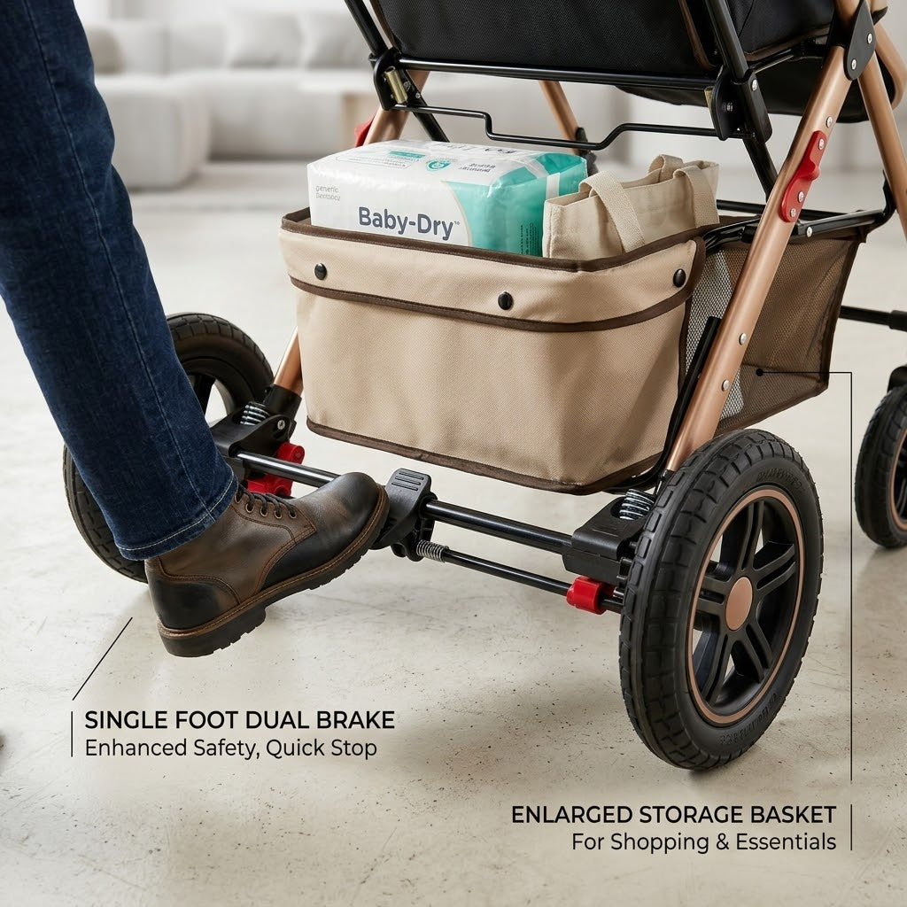 Showcasing the foldable design of the Loftcart city stroller for easy storage