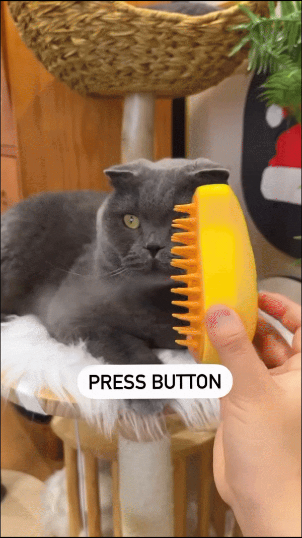 Pet Grooming Comb in Use