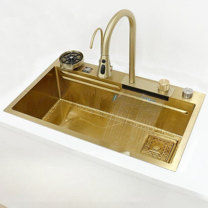 Full view of the Gold Stream sink package, a perfect gift idea