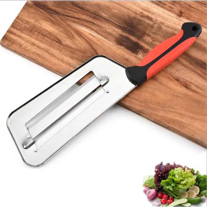 Dual-sided vegetable slicing knife