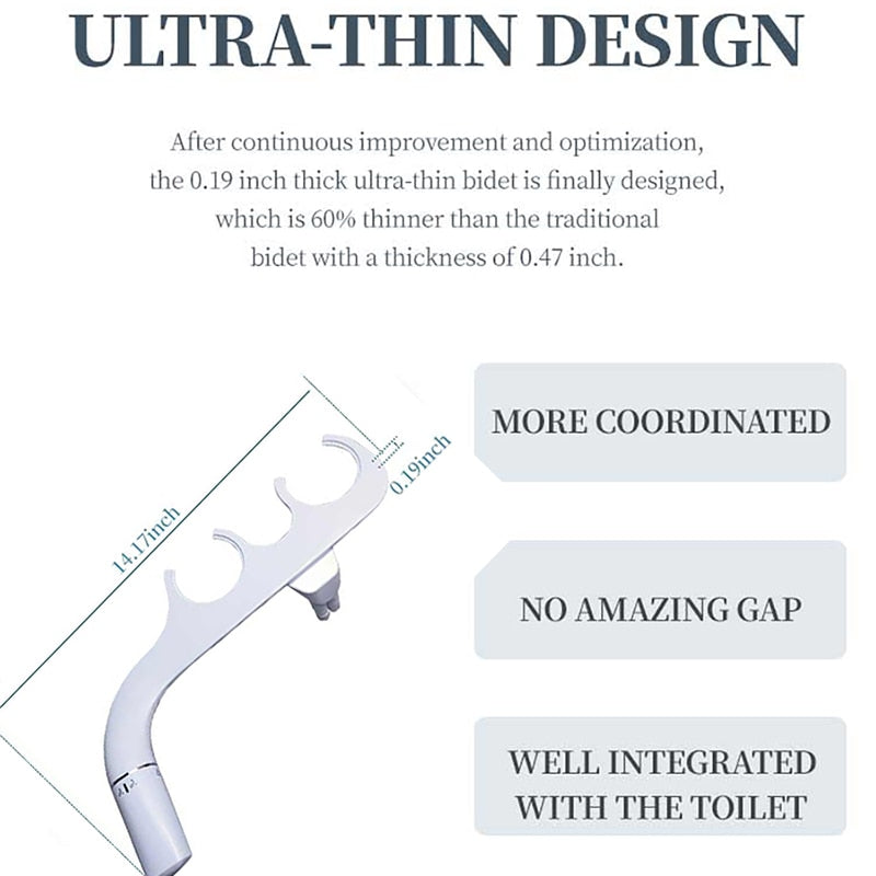 Diagram illustrating the simple and non-invasive installation process of the bidet.