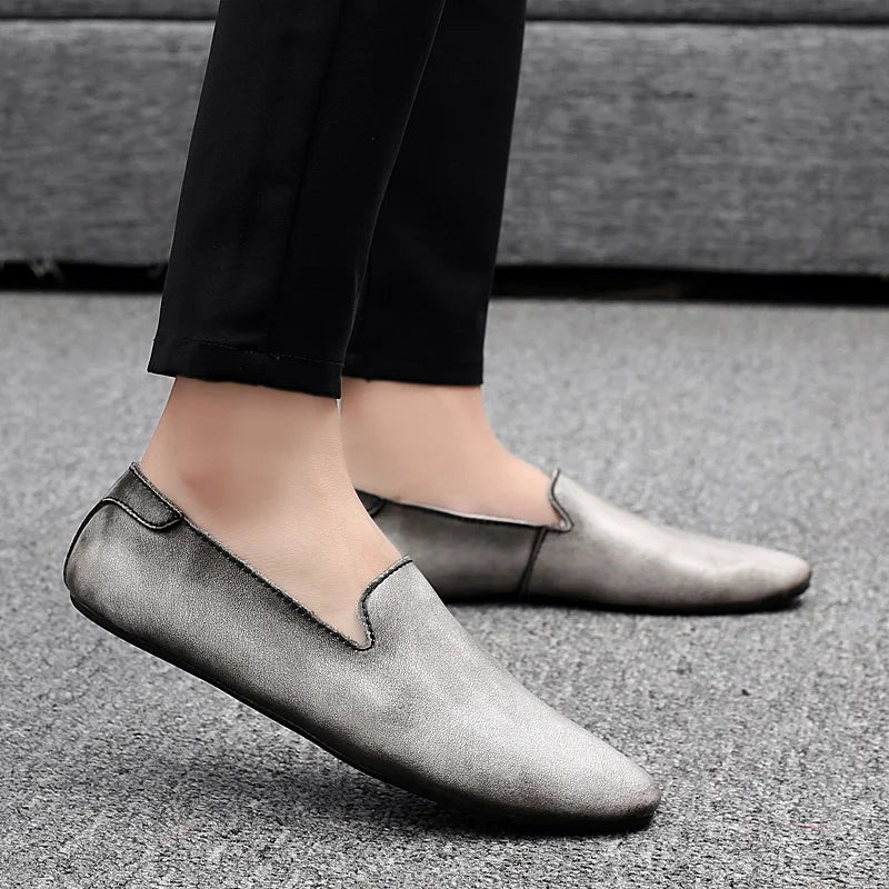Unique Leather Comfort Slip-on Men Shoes gift idea