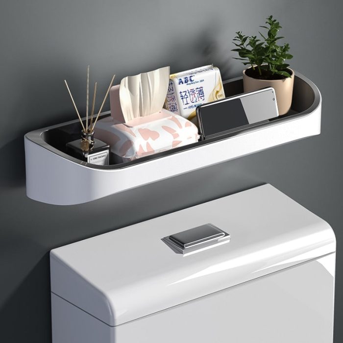 Modern wall-mounted bathroom storage shelf