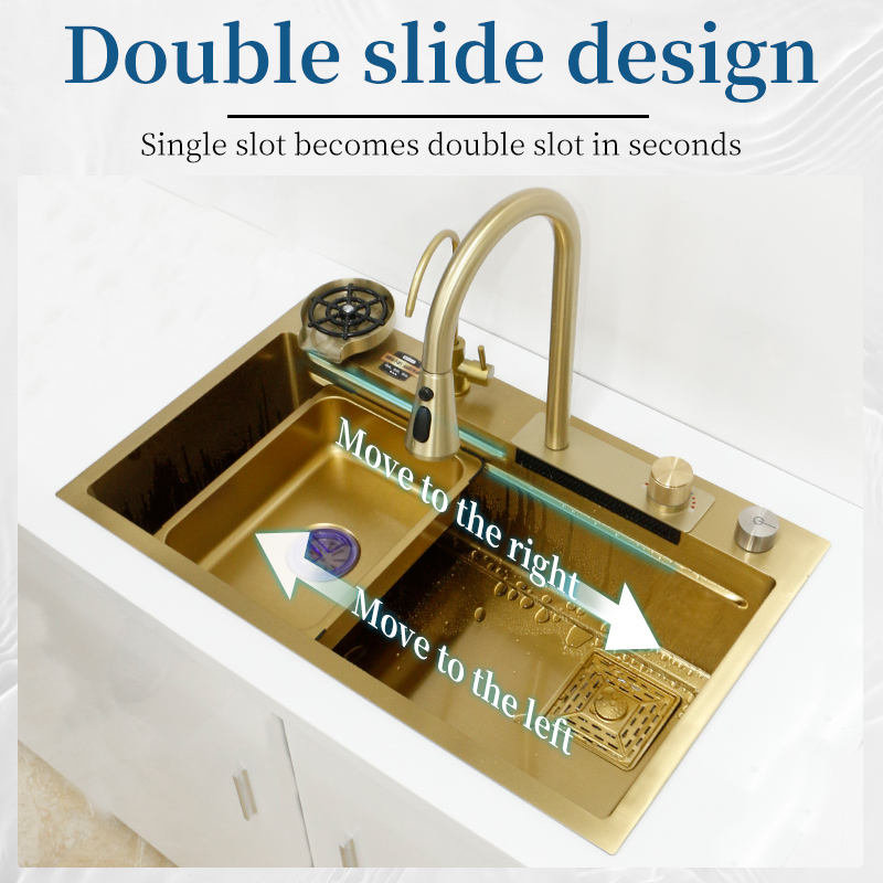 The integrated cup washer in action, a creative gadget for the kitchen