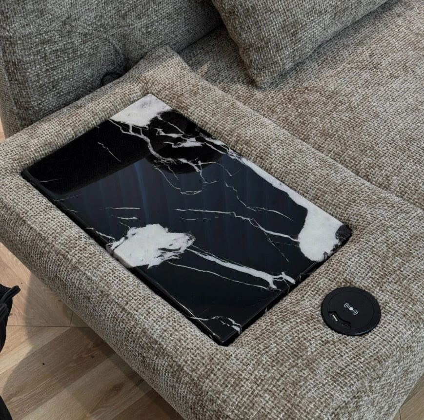 Full view of the Multi-Angle Rotating Single Lounge Sofa in a modern living room