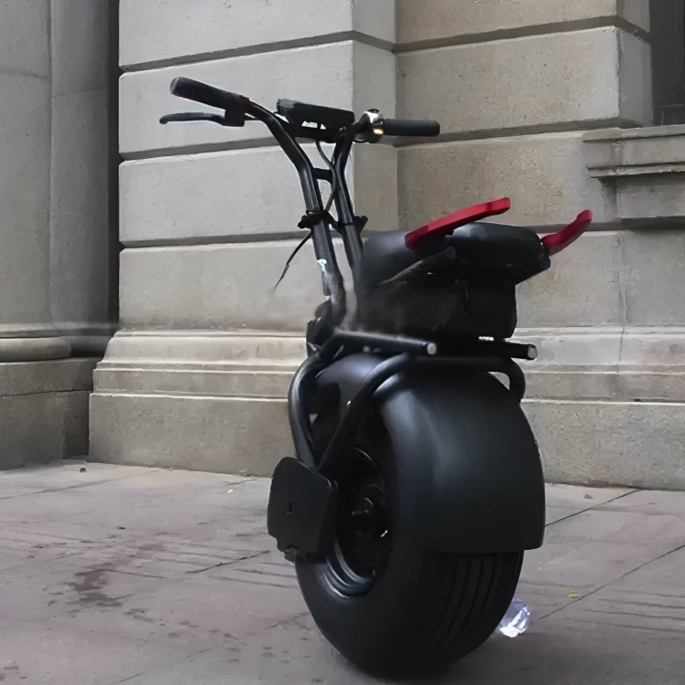 Balance Bull Electric Single-Wheeled Smart Motorcycle in urban setting