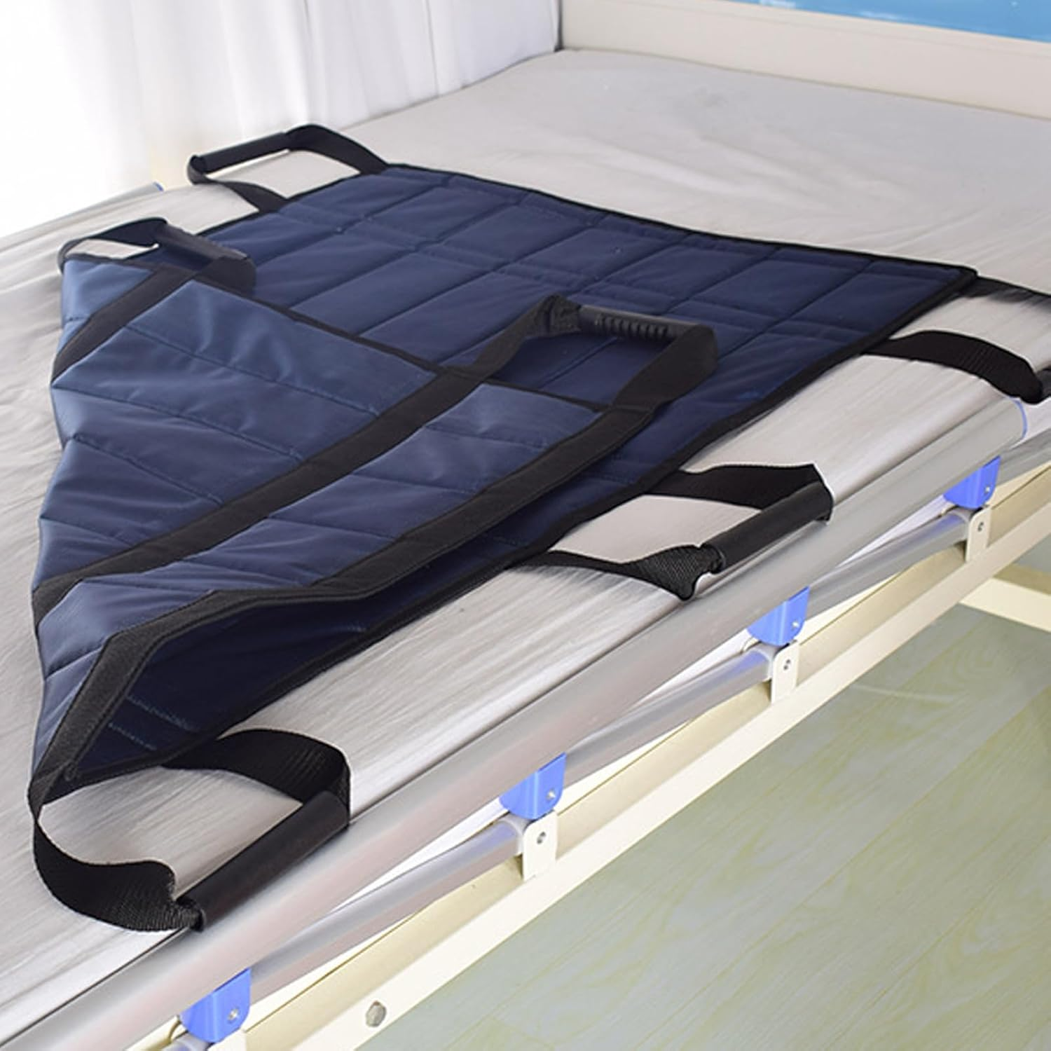 Detailed view of the transfer helper's waterproof composite sea brocade material