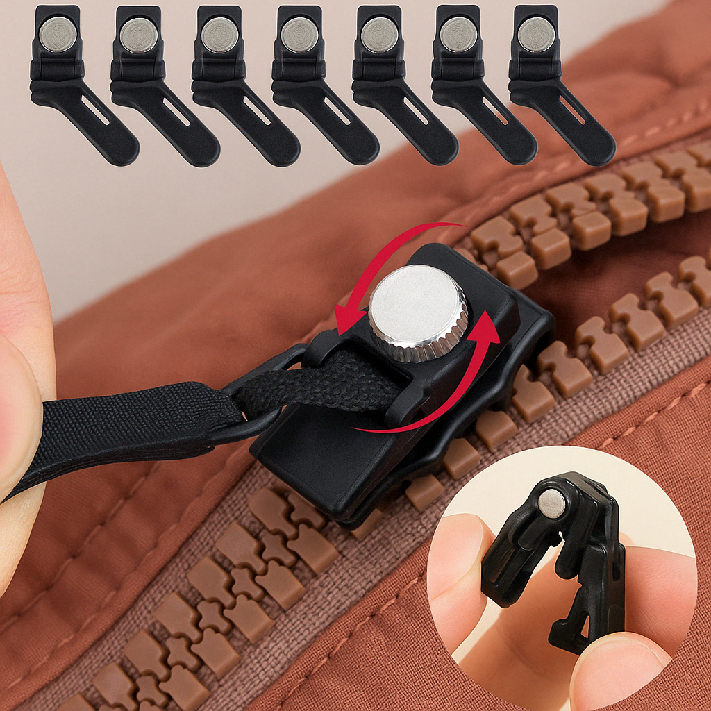 Different sizes of zipper fixers