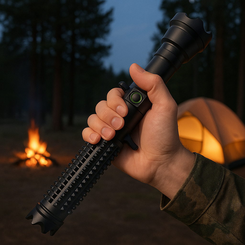 Tactical Flashlight in use