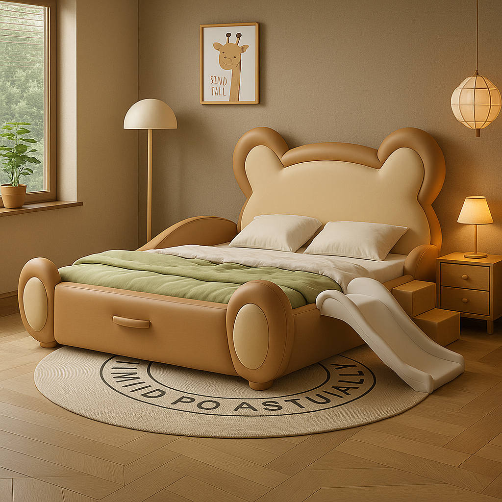 Full view of the Slide & Snooze bed in a modern bedroom setting