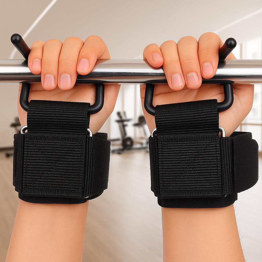 Close up of the weightlifting hooks