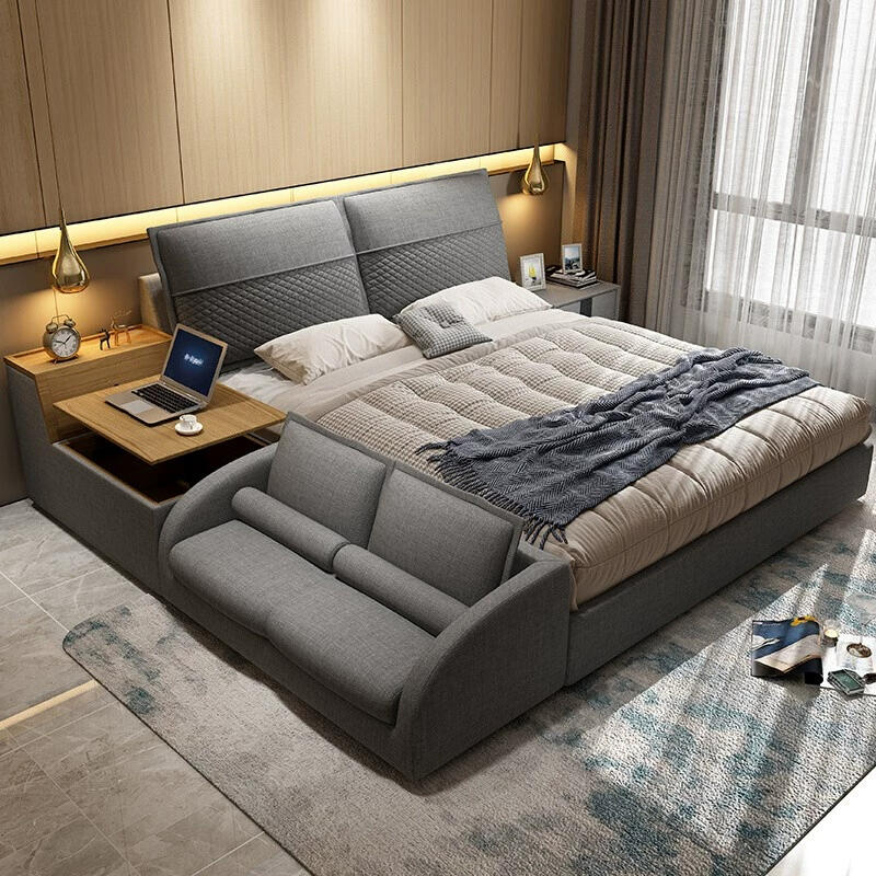 Lifestyle image of the Smart Living Adjustable Bed in a modern bedroom setting