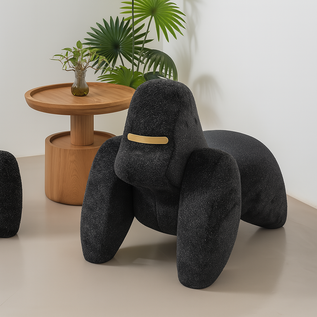 Space Gorilla Plush Lounge Chair in a stylish room setting