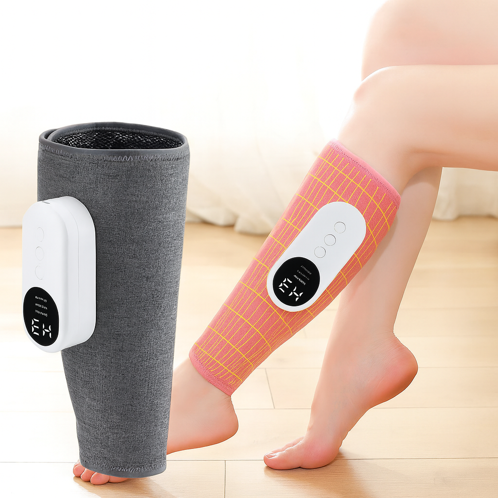 Electric Calf Massager in use providing leg relief