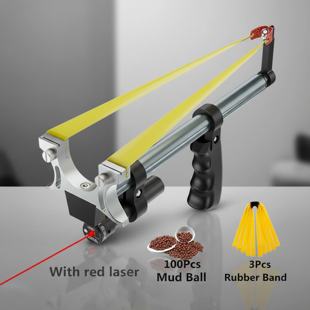 Specifications and dimensions of the high-power slingshot