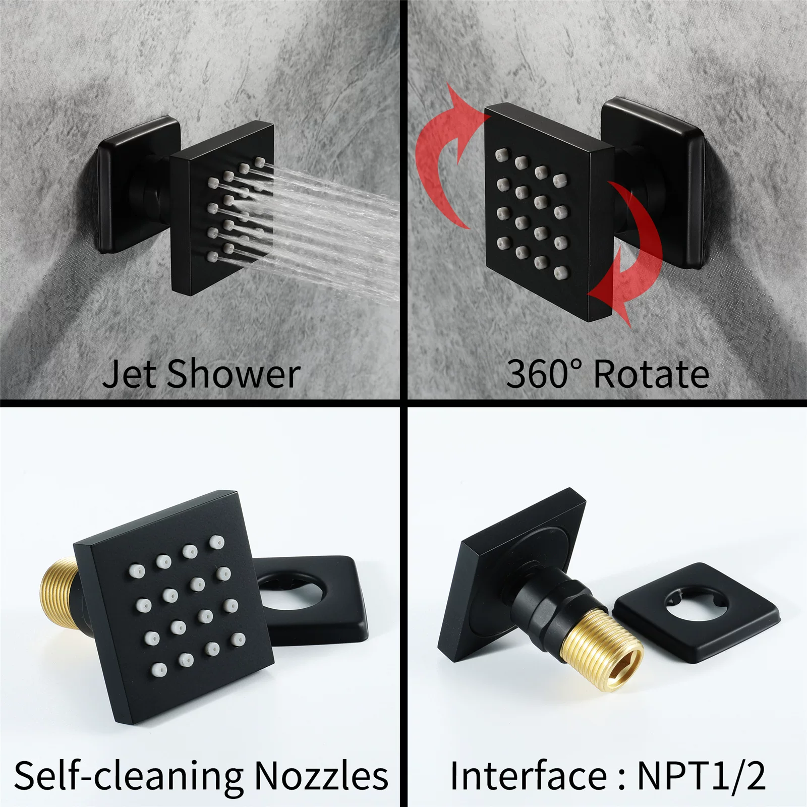 Detailed components of the rainfall shower system