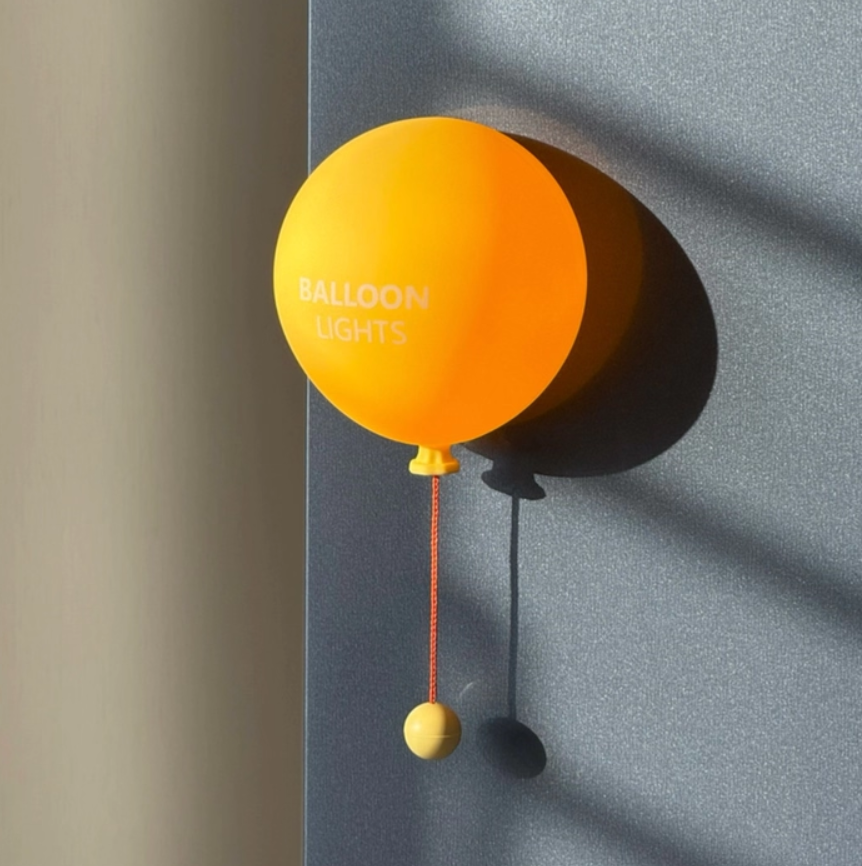 Close-up of the soft silicone texture of the balloon lamp