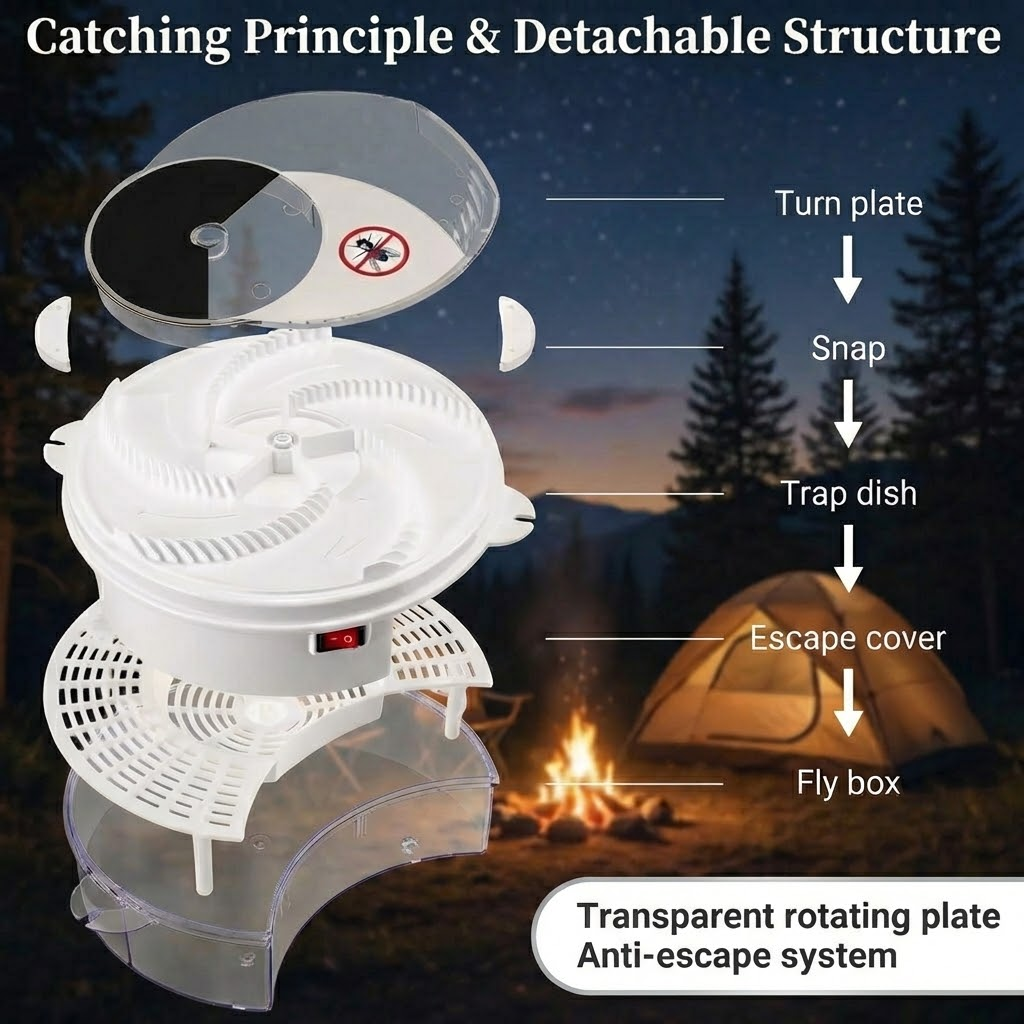 Detailed specifications and size of the Automatic Electric Insect Flycatcher