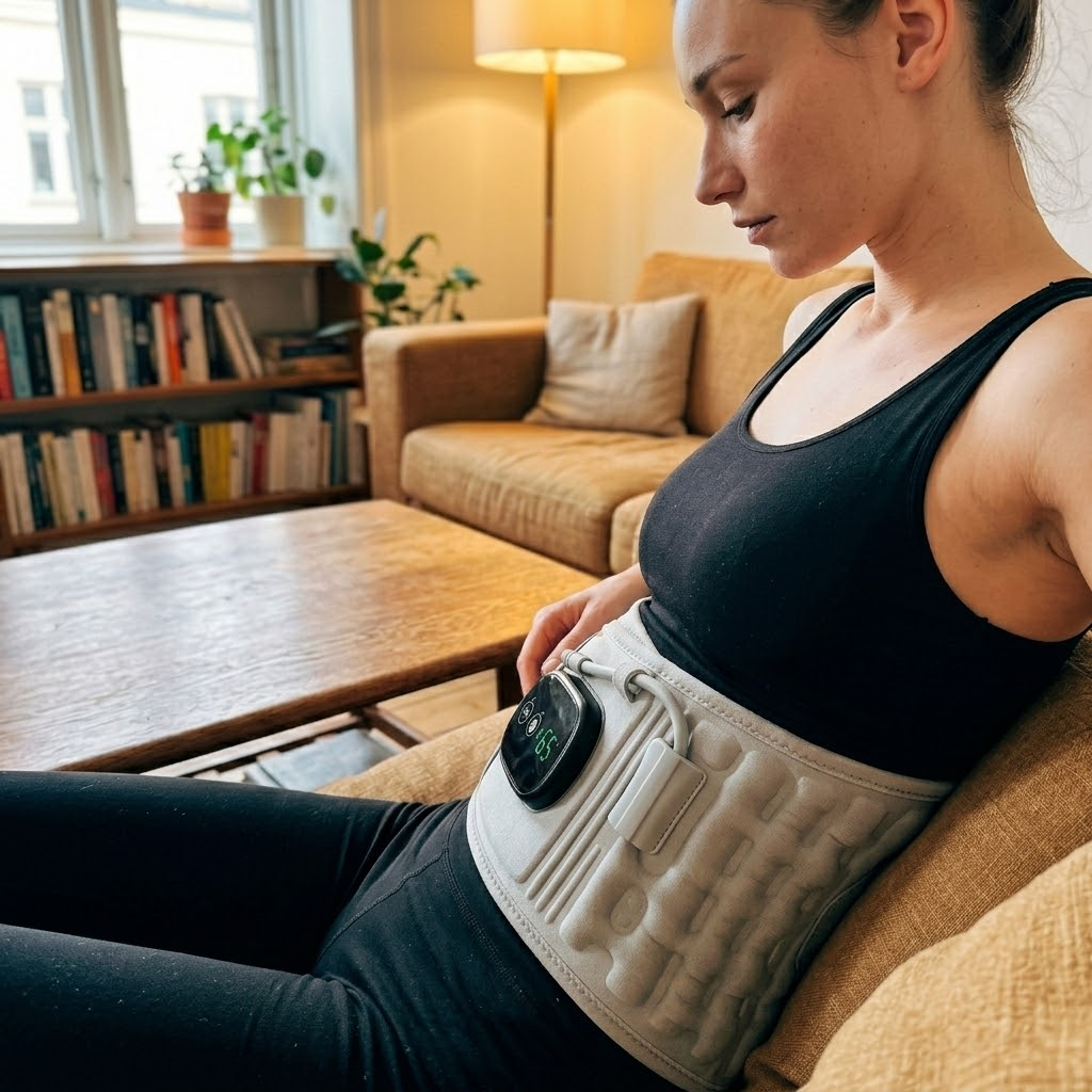 Wearable heated lumbar therapy belt for daily relief