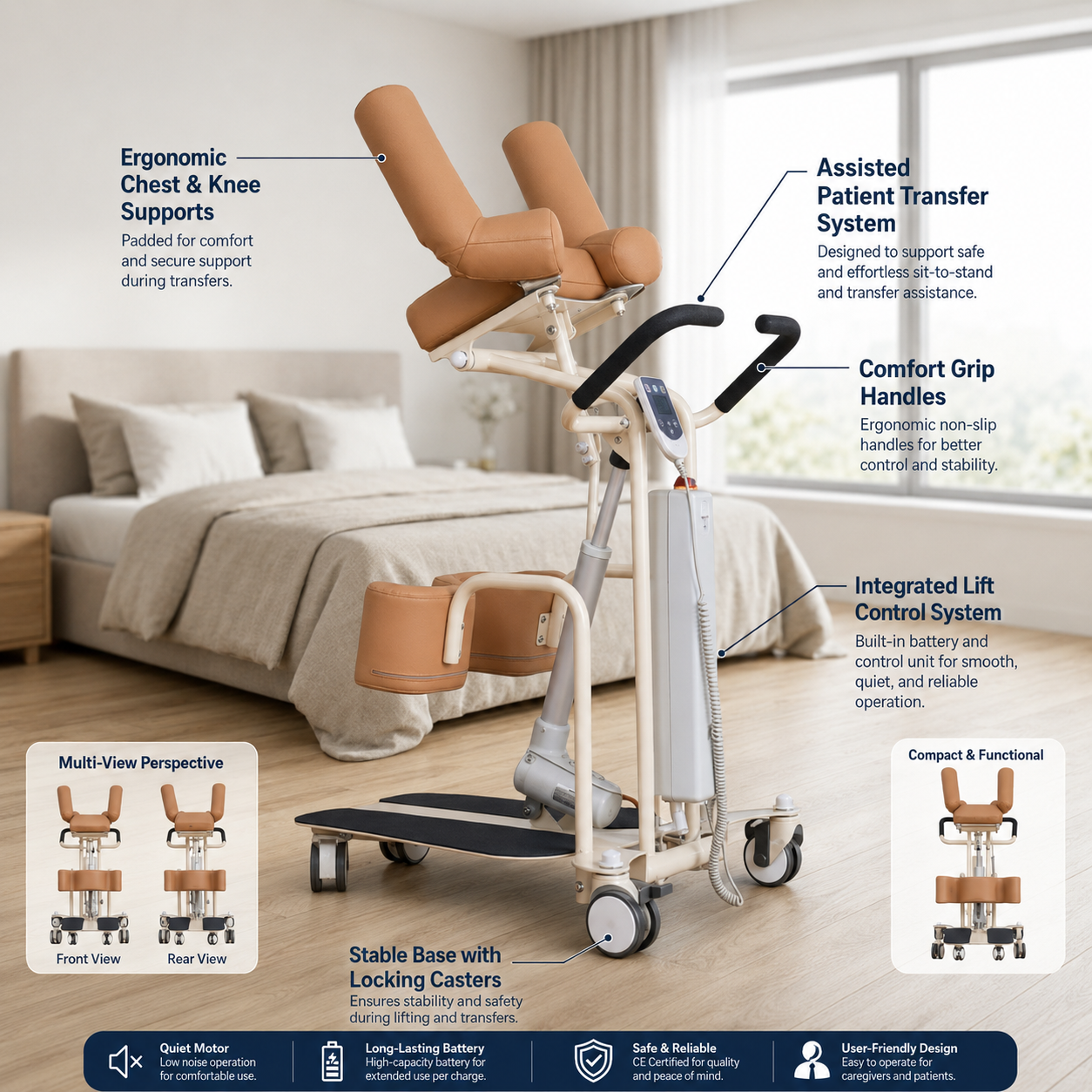 The mobility transfer chair presented as a perfect and unique home care gift