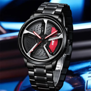 Crystal Mechanical See-through Leather Timepiece