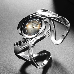 Artistic time loop design women's wristwatch