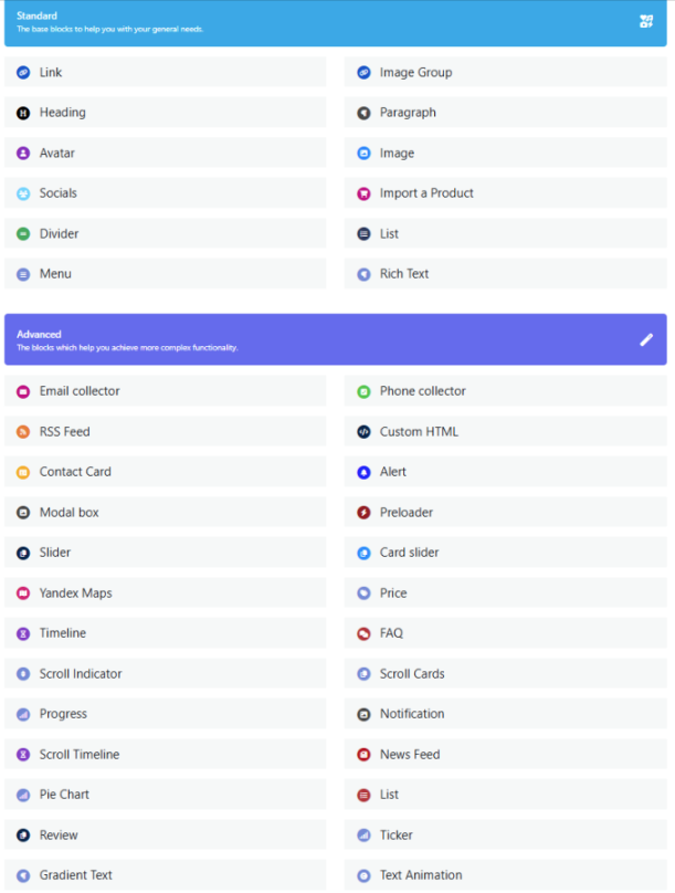 Itsbio.link dashboard showing custom mini website pages and analytics overview