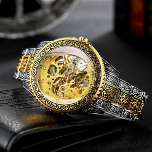Retro Lux Hand Engraved Automatic Mechanic Watch