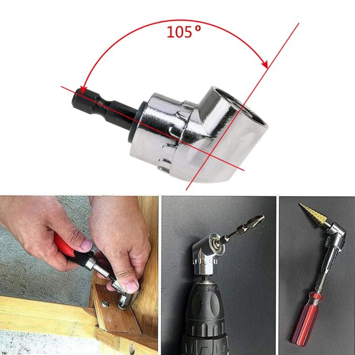 360 Degree Right Angle Drill Extension Tool for tight spaces