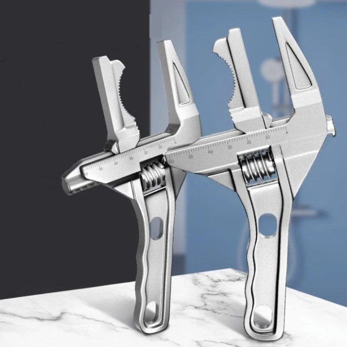 Multi Fixer Bathroom Plumbing Adjustable Wrench in action