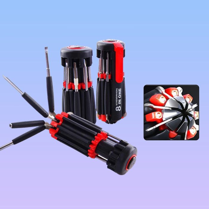 Bright Fix 8in1 LED Multi-Tool Screwdriver with built-in light
