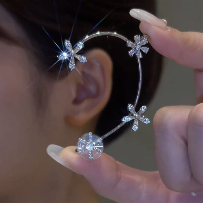 Rotating Windmill Zircon Sparkling Earrings