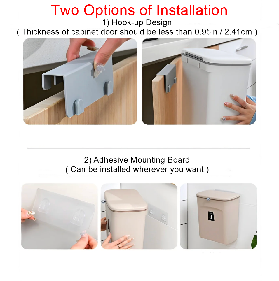 Integrated scraper tool for cleaning countertops directly into the smart trash can