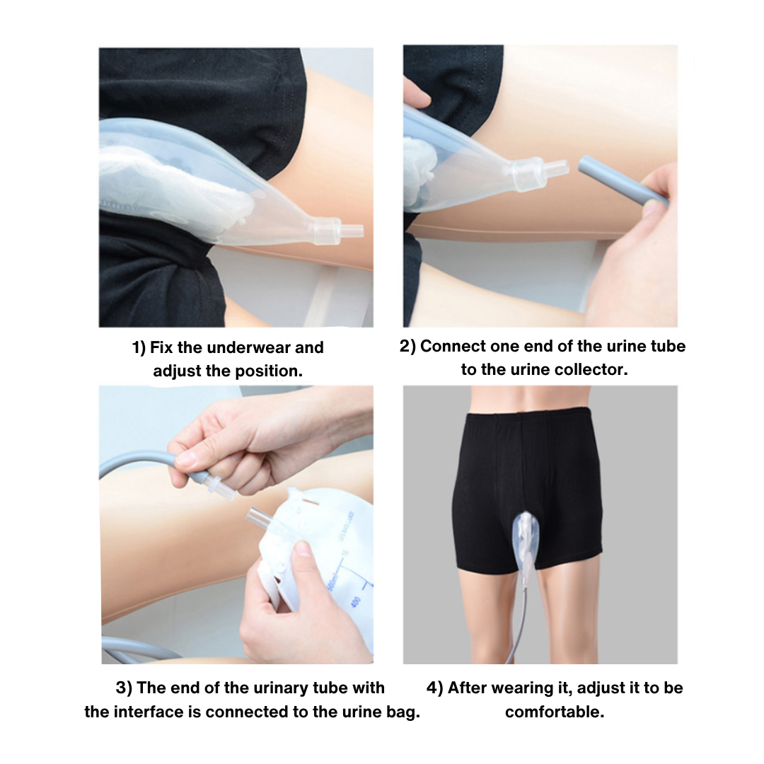 Close-up of the adjustable and comfortable waistband on the elderly helping underwear