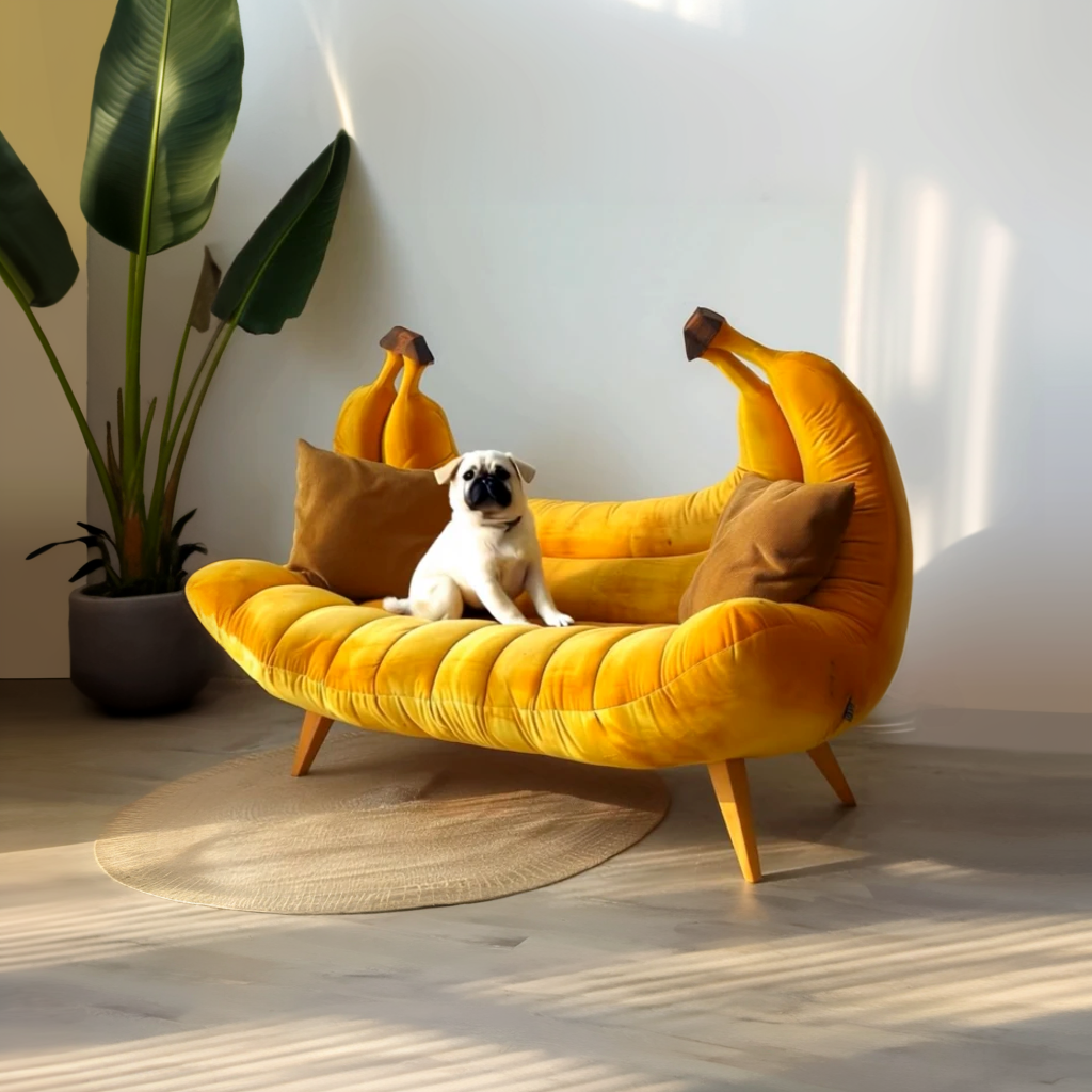 Close up of the Banana Sofa