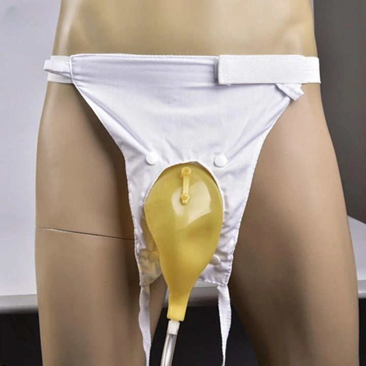 Detailed view of the medical-grade silicone collector pouch
