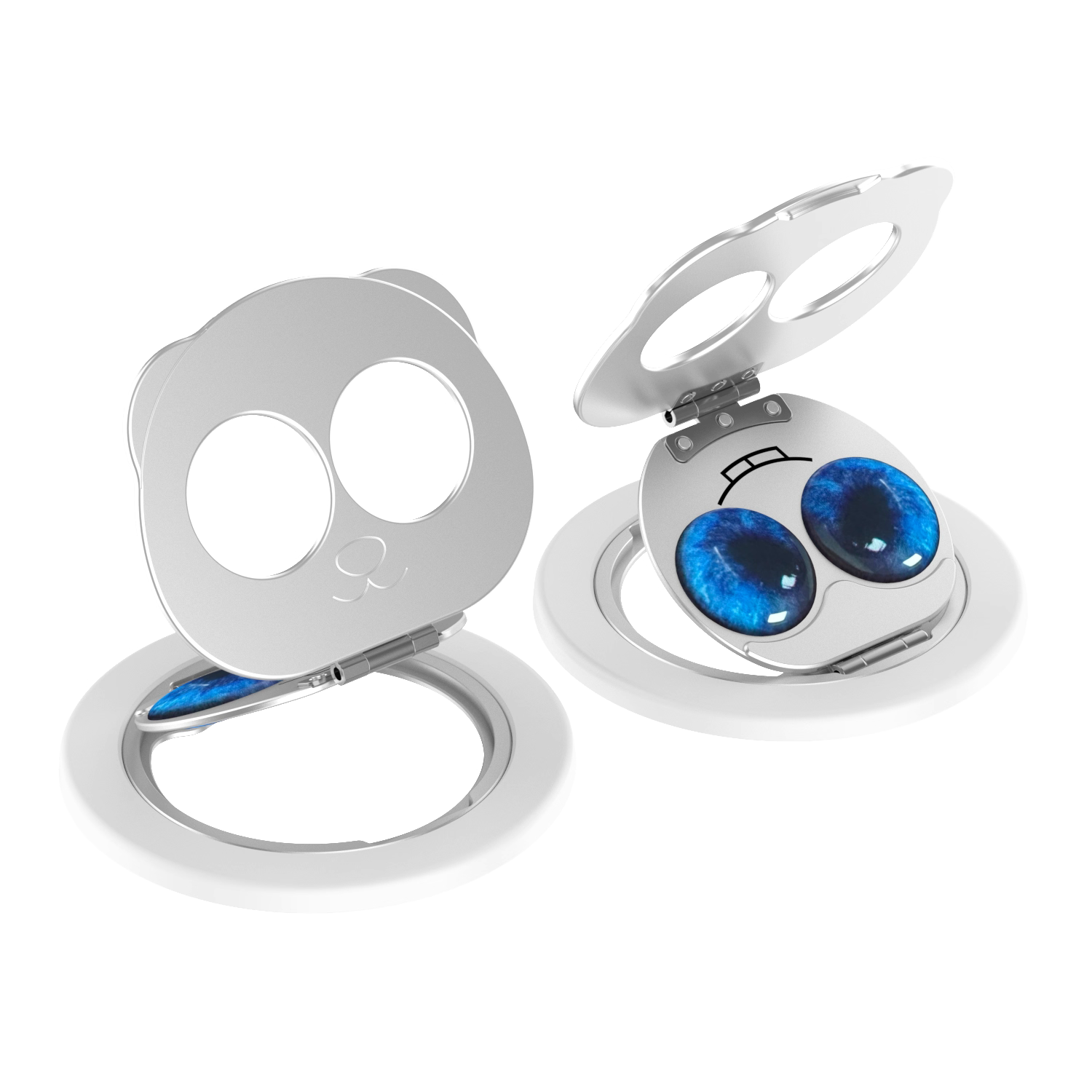 The slim 3.5mm profile of the Panda Eyes Magnetic Phone Stand against a phone