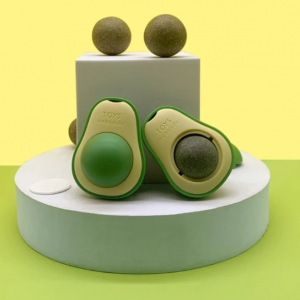 Wall-Mounted Cat Avocado Toy Ball