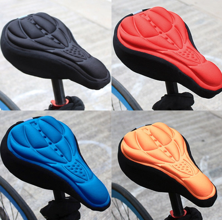 Gel cushioned bike seat pad for enhanced comfort during cycling