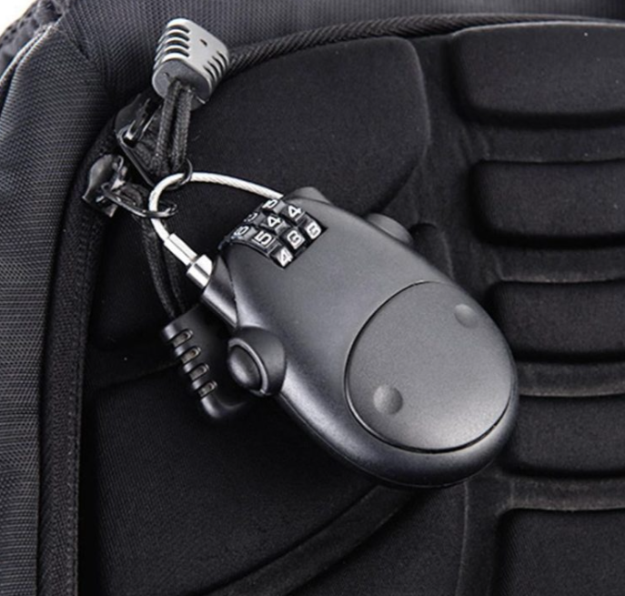Steel wire code lock with a telescopic design for securing various items