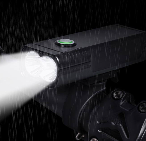 Bright rechargeable USB bike front light for nighttime cycling